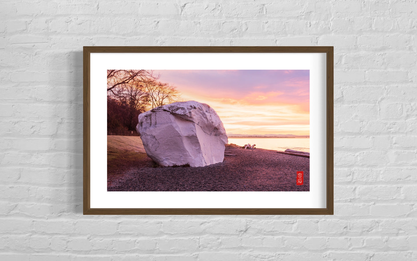 Sunrise at White Rock: 18*30 with solid wood frame