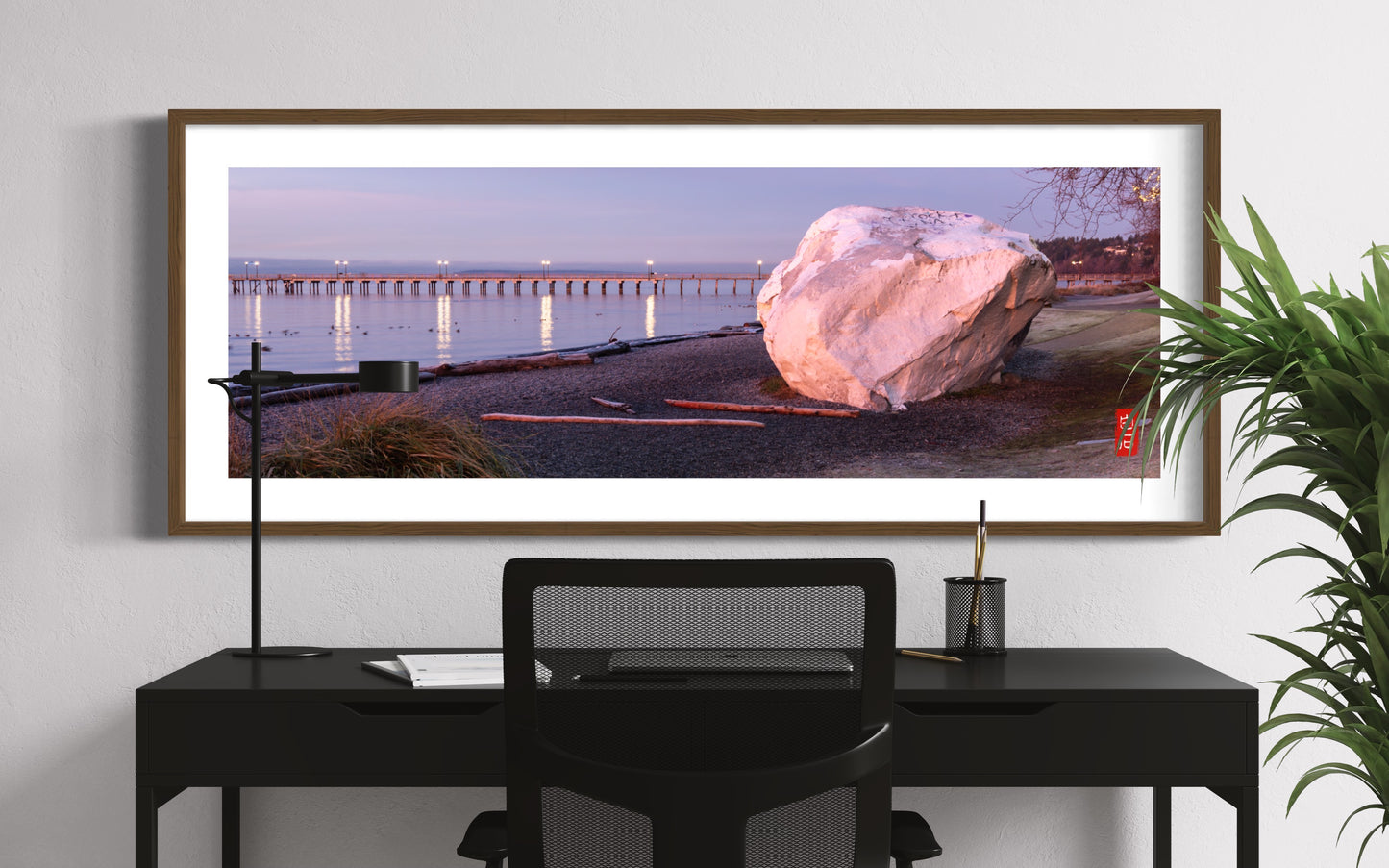 Sunrise Panorama: 18*54 with solid wood frame