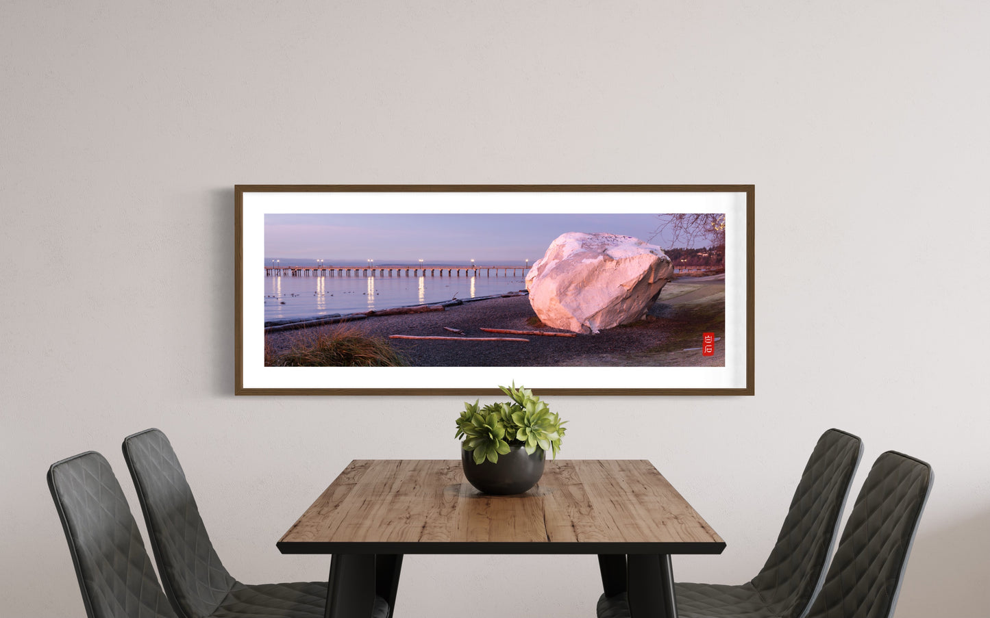 Sunrise Panorama: 18*54 with solid wood frame