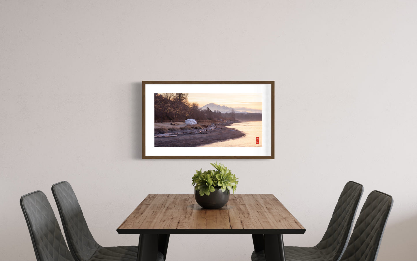 Rock & Mountain: 15*30 photo with solid wood frame