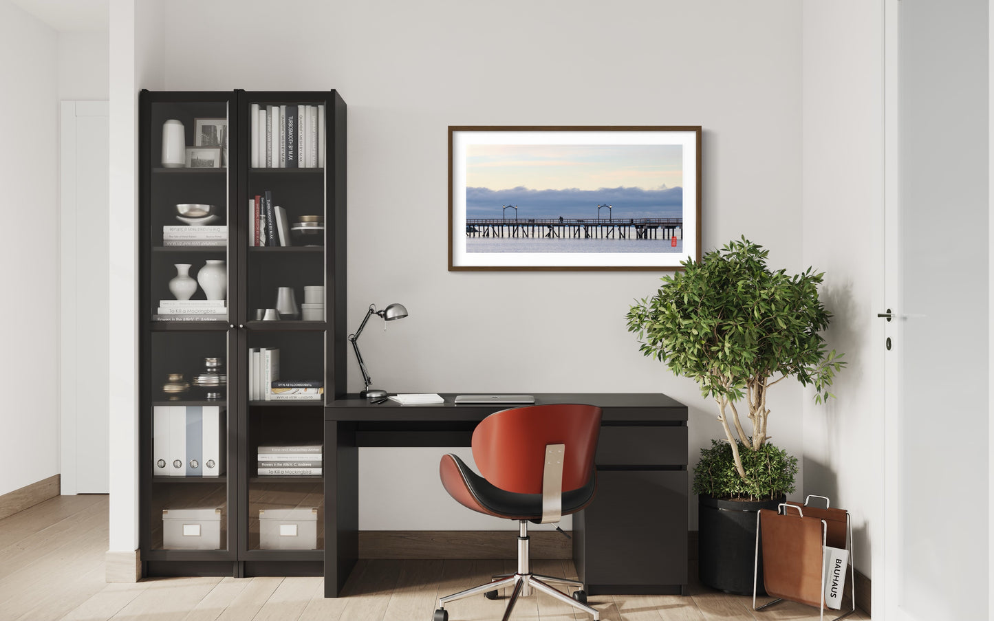 White Rock Pier: 20*40 photo with solid wood frame