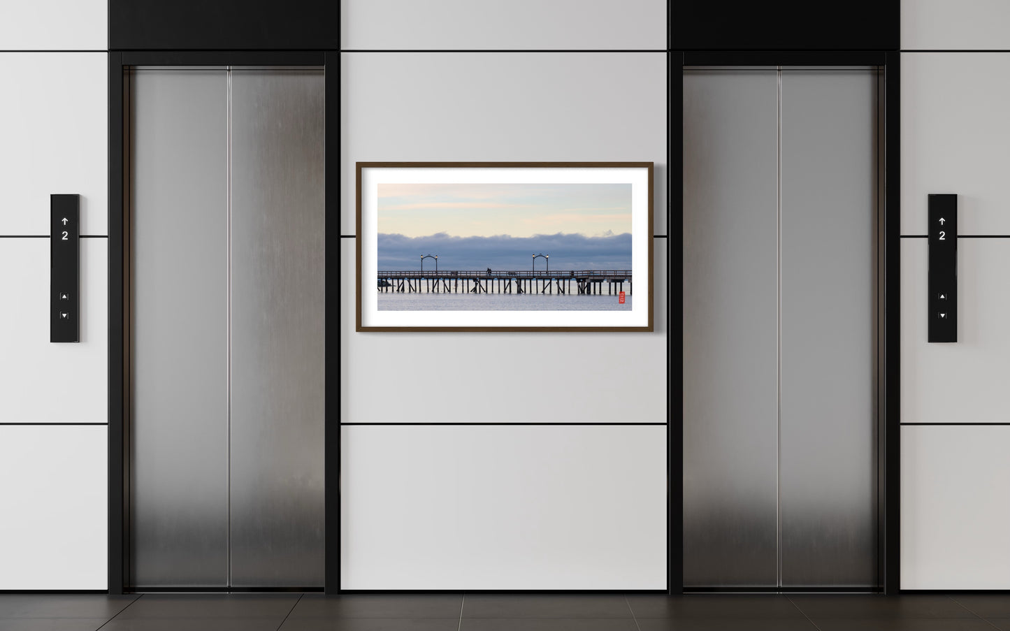 White Rock Pier: 20*40 photo with solid wood frame