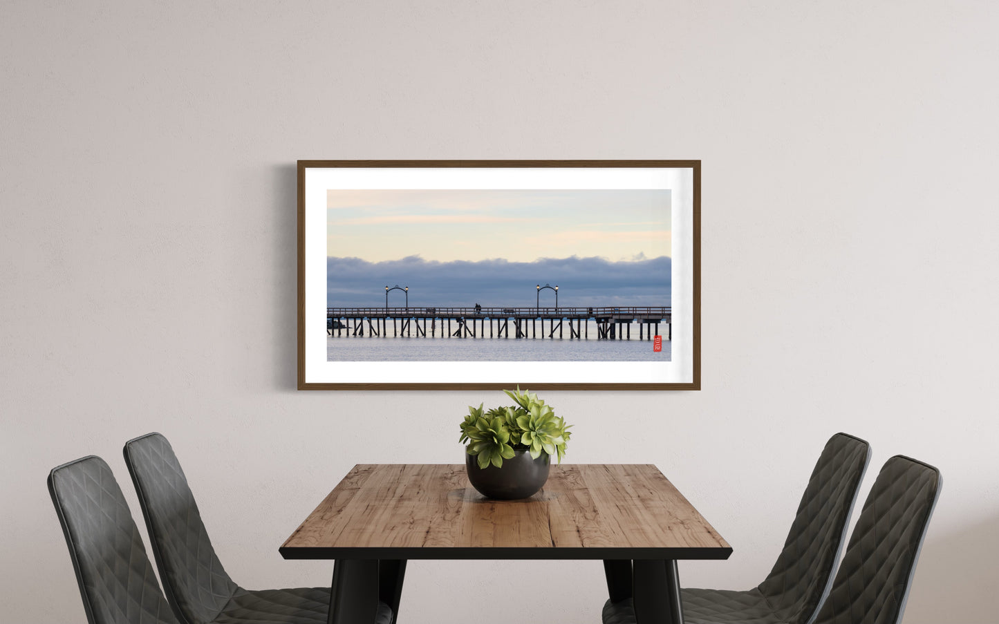 White Rock Pier: 20*40 photo with solid wood frame