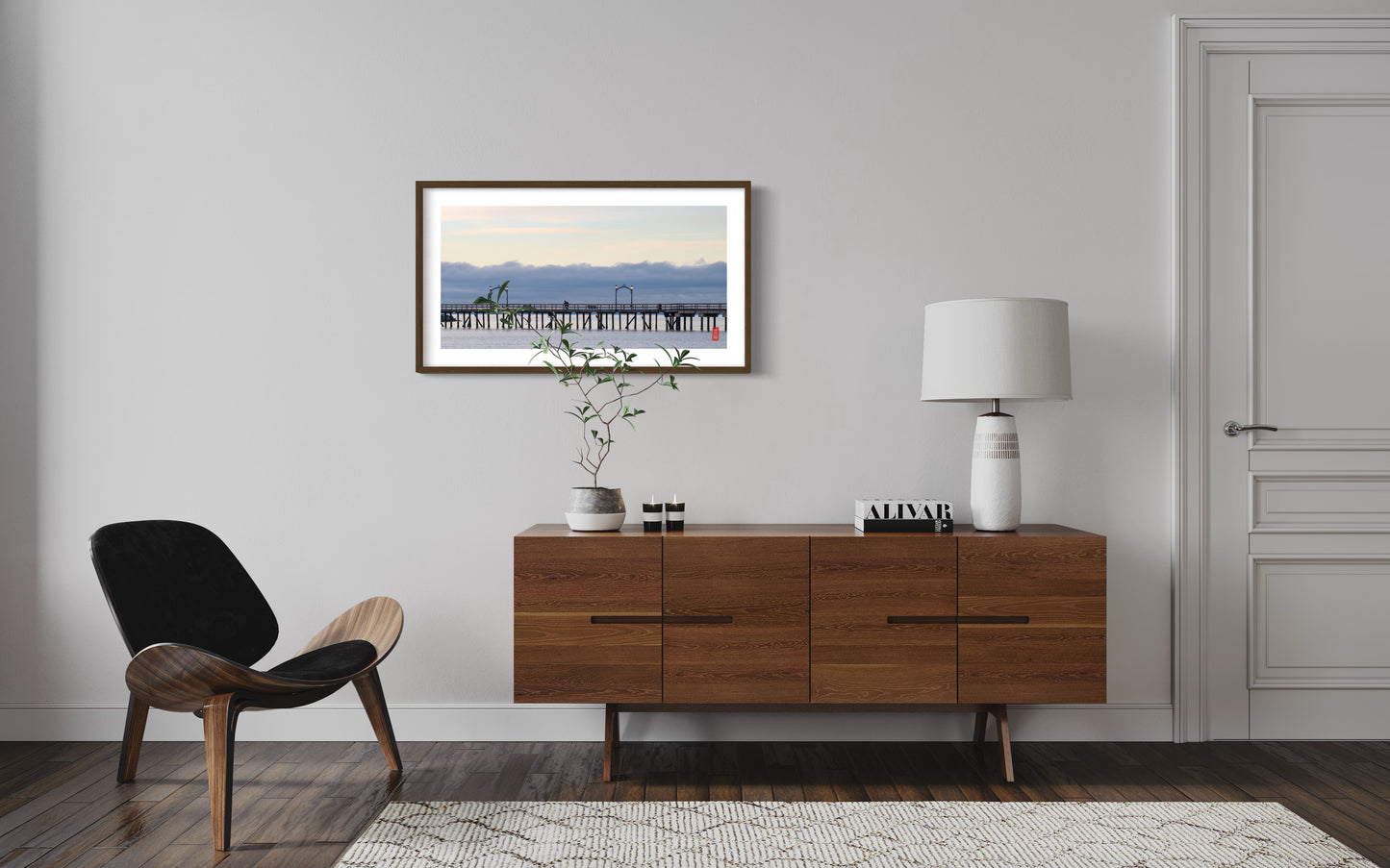 White Rock Pier: 20*40 photo with solid wood frame