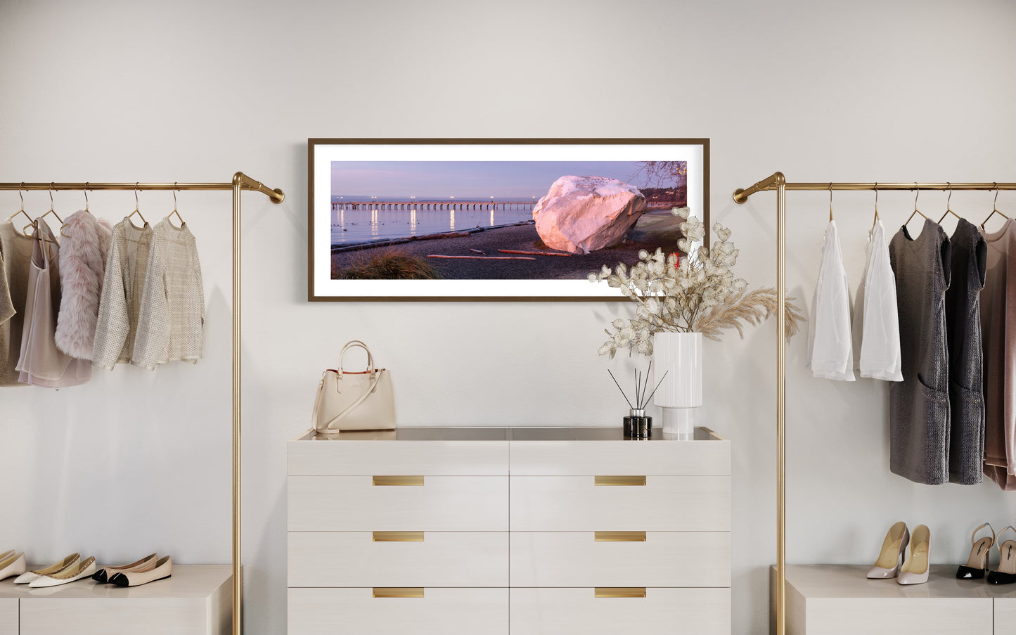 Sunrise Panorama: 18*54 with solid wood frame
